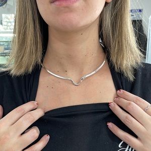 Best 925 Sterling Silver 3mm 17” Open Choker Necklace